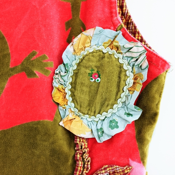 Oilily Graphic Velvet Sleeveless Dress - Picture 3 of 13